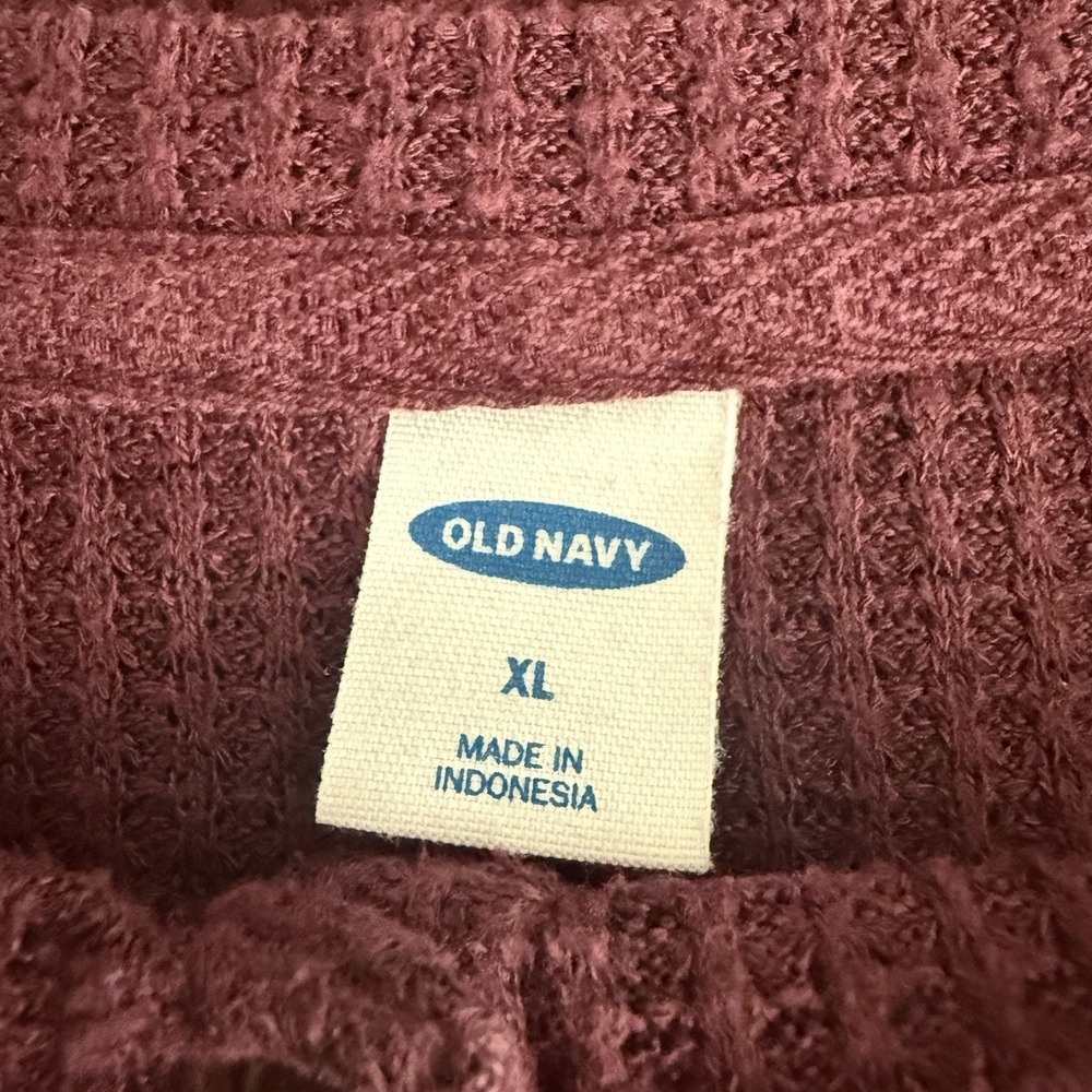 Old Navy Men's Waffle Knit Pullover Henley Thermal Size XL Casualcore Minimalist - Picture 5 of 12